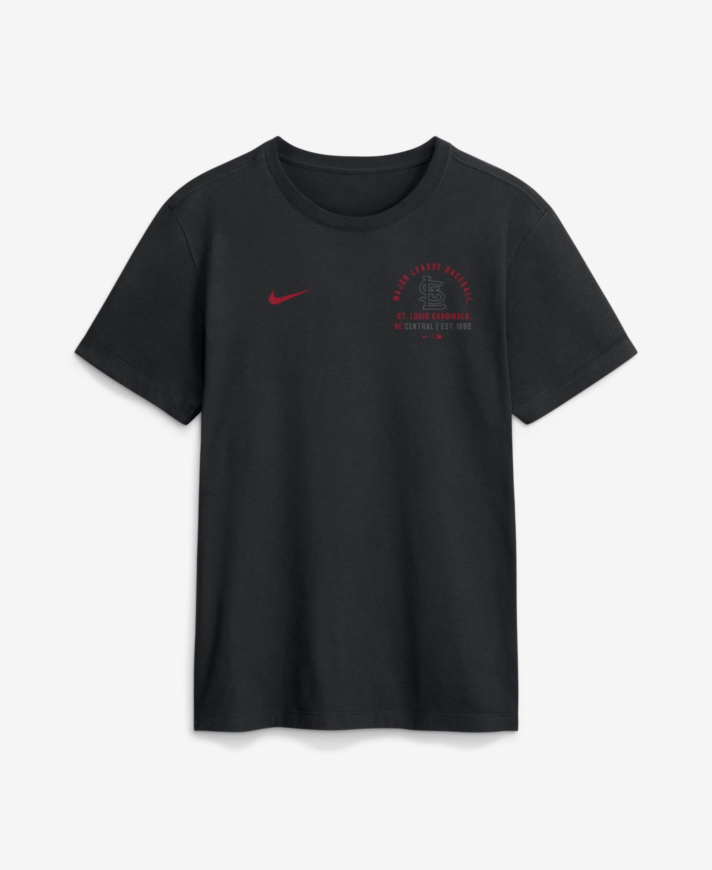 Мужская футболка Nike Black St. Louis Cardinals Split Logo — фото 1