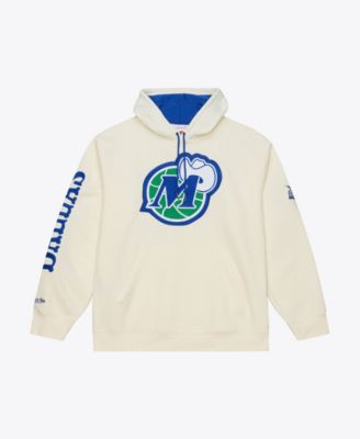 Men's Cream Dallas Mavericks Hardwood Classics Chainstitch Premium Fleece Hoodie