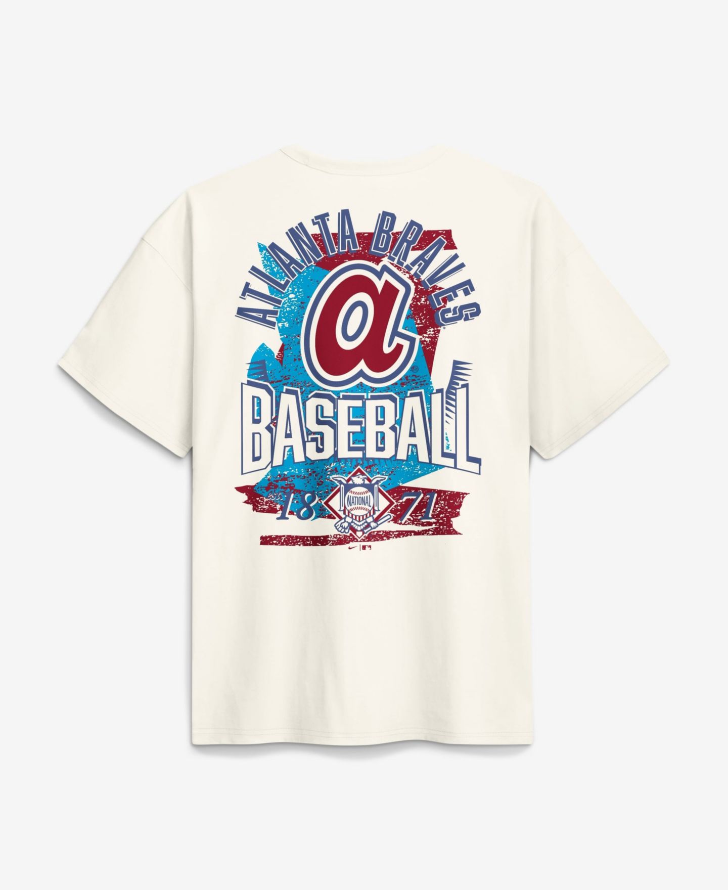 Мужская футболка Nike Cream Atlanta Braves Max90 Arch Heavyweight — фото 3