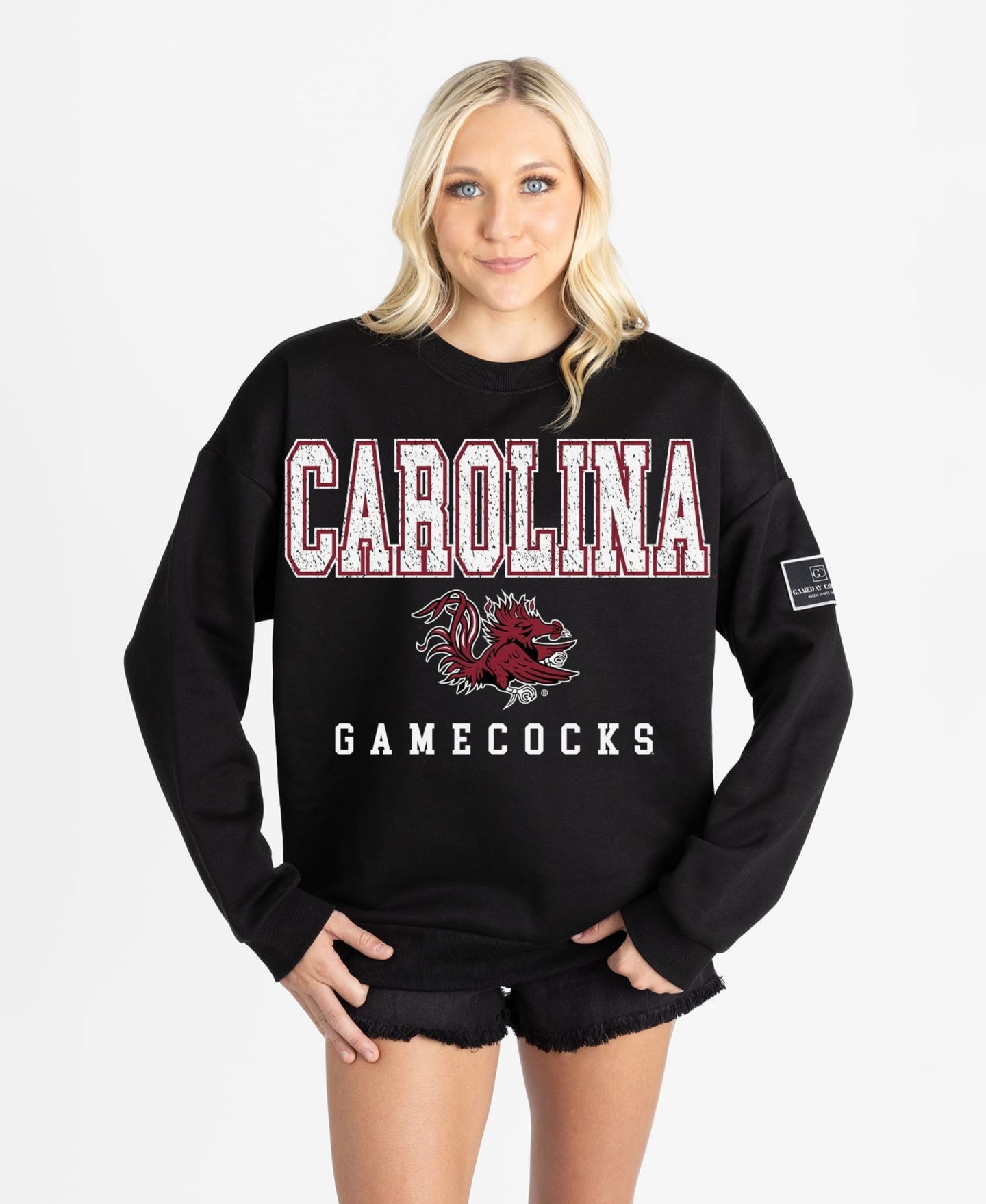 Женская толстовка Gameday Couture Black South Carolina Gamecocks Oversized Level Up Black Label Premium — фото 4