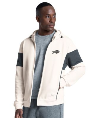 Men's Cream Buffalo Bills Competition Full-Zip Tri-Blend Hoodie
