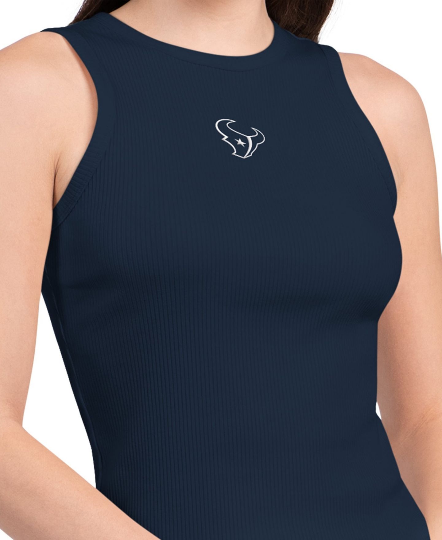 Женский топ Starter Navy Houston Texans Athleisure Cropped — фото 3