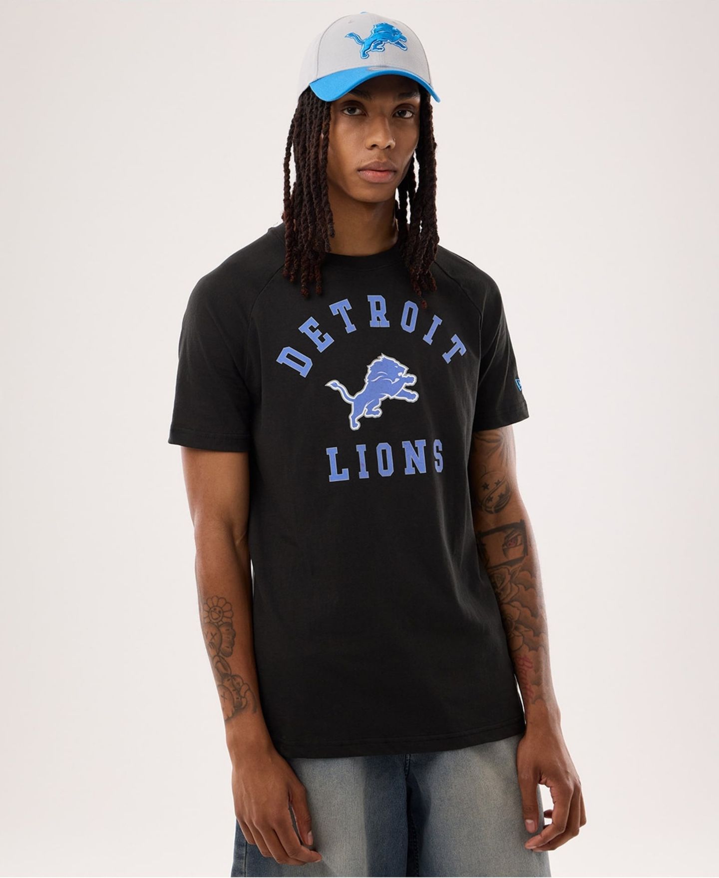 Мужская футболка New Era Black Detroit Lions Functional Fandom — фото 1