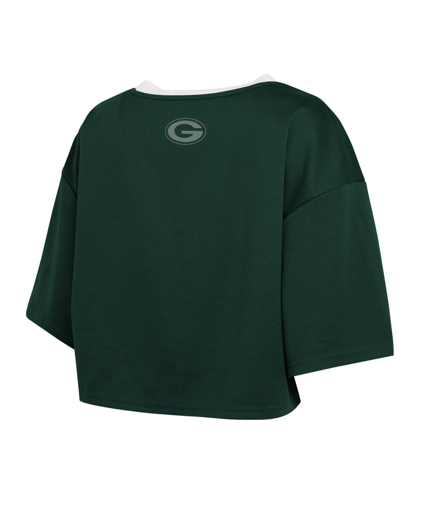 Женская футболка WEAR by Erin Andrews Green Bay Packers Cropped V-Neck Jersey — фото 4