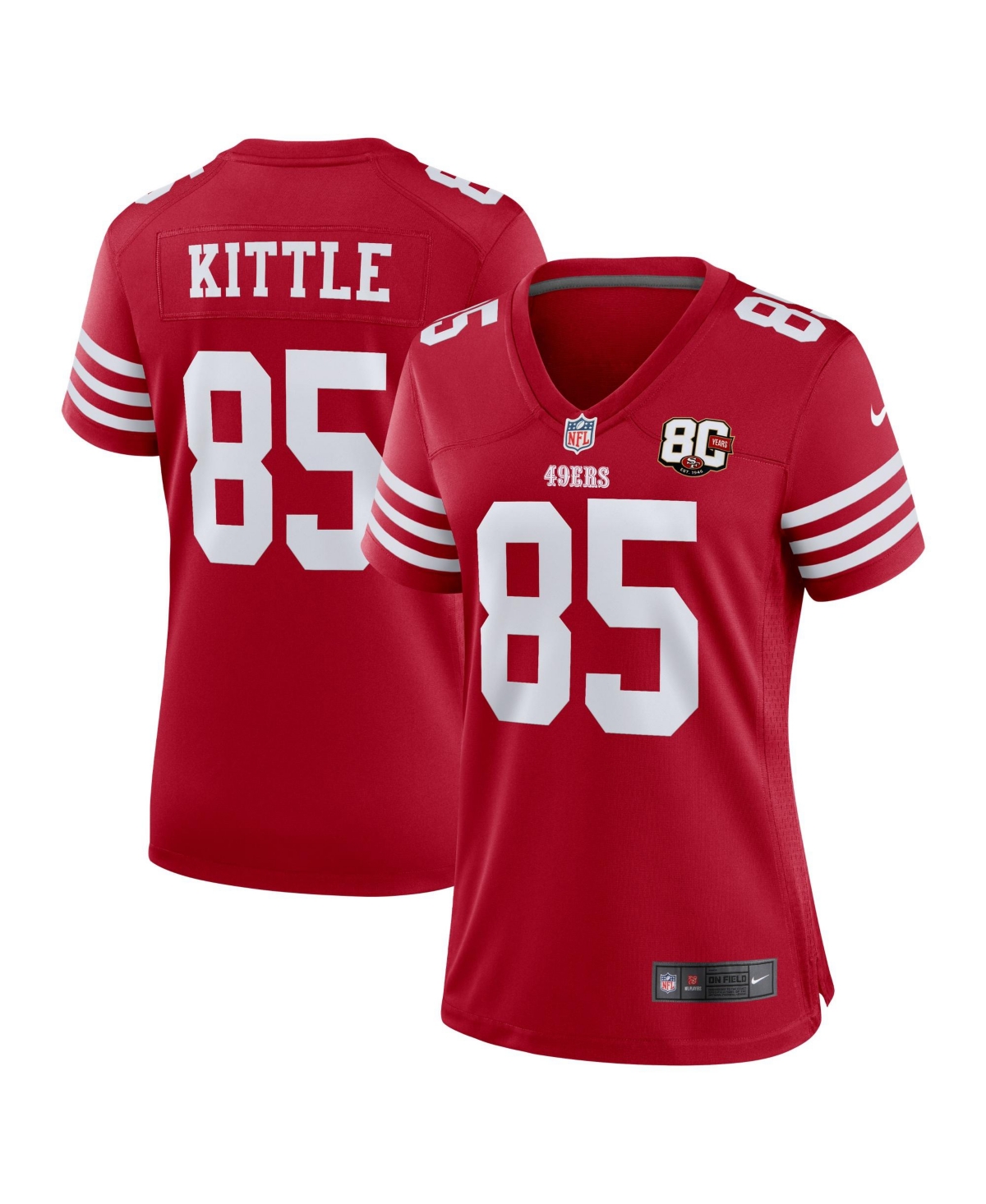 Nike Women's San Francisco 49ers George Kittle 80th Anniversary Game Jersey