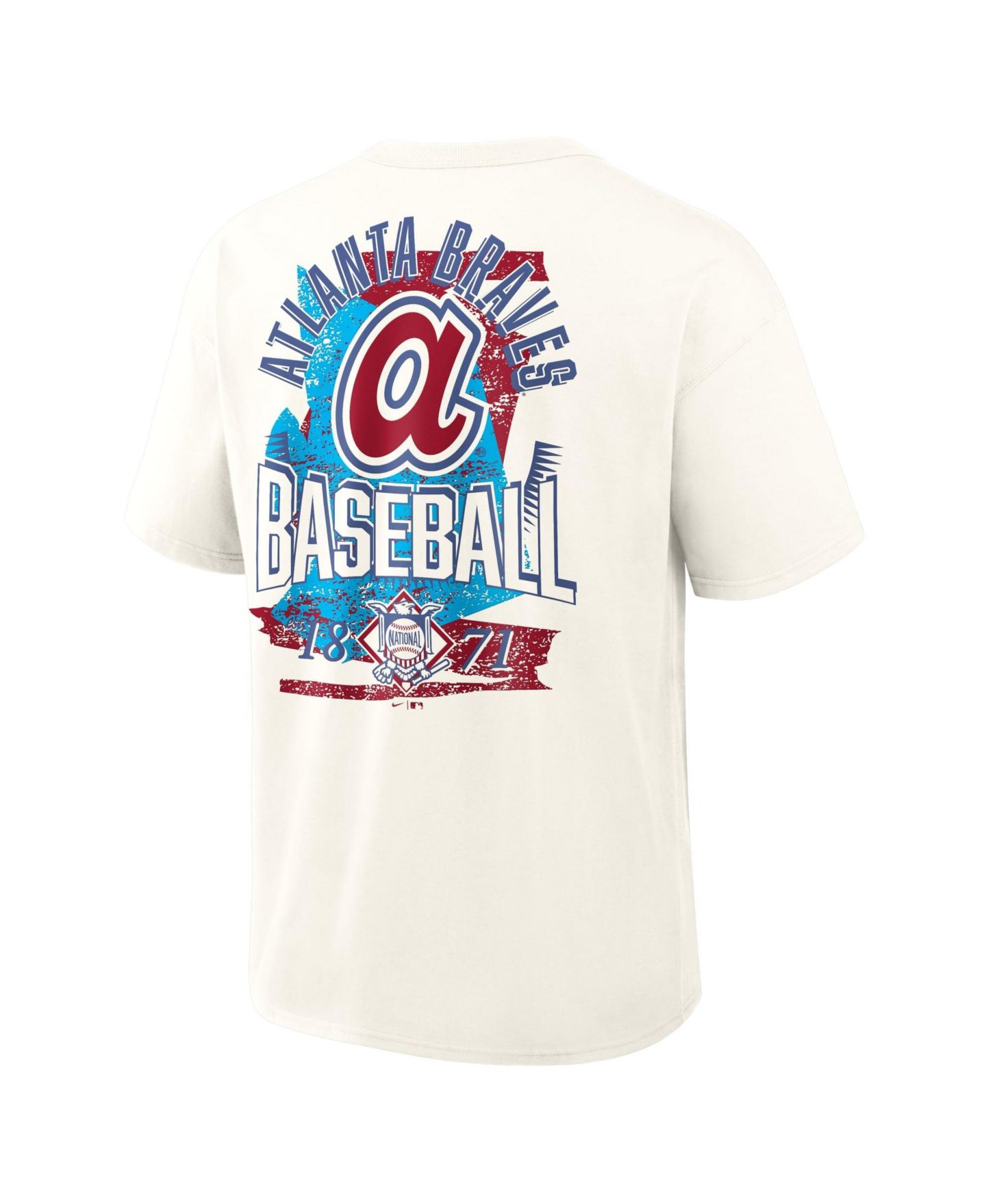 Мужская футболка Nike Cream Atlanta Braves Max90 Arch Heavyweight — фото 5