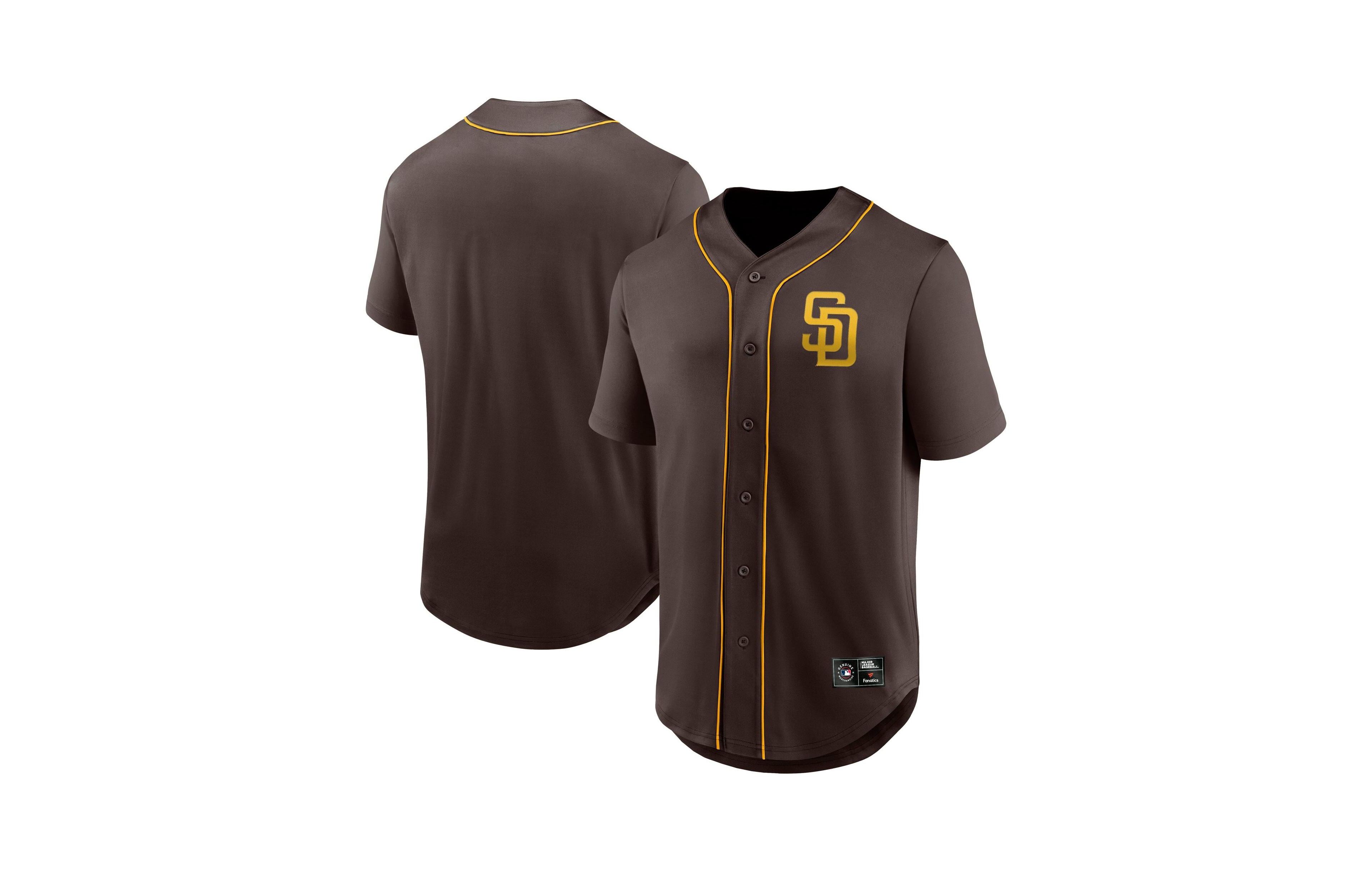 Fanatics Men's San Diego Padres Franchise Button-Front V-Neck Oversized-Fit T-Shirt