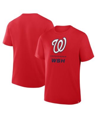 Men's Red Washington Nationals Clubhouse Legacy Side Swipe T-Shirt