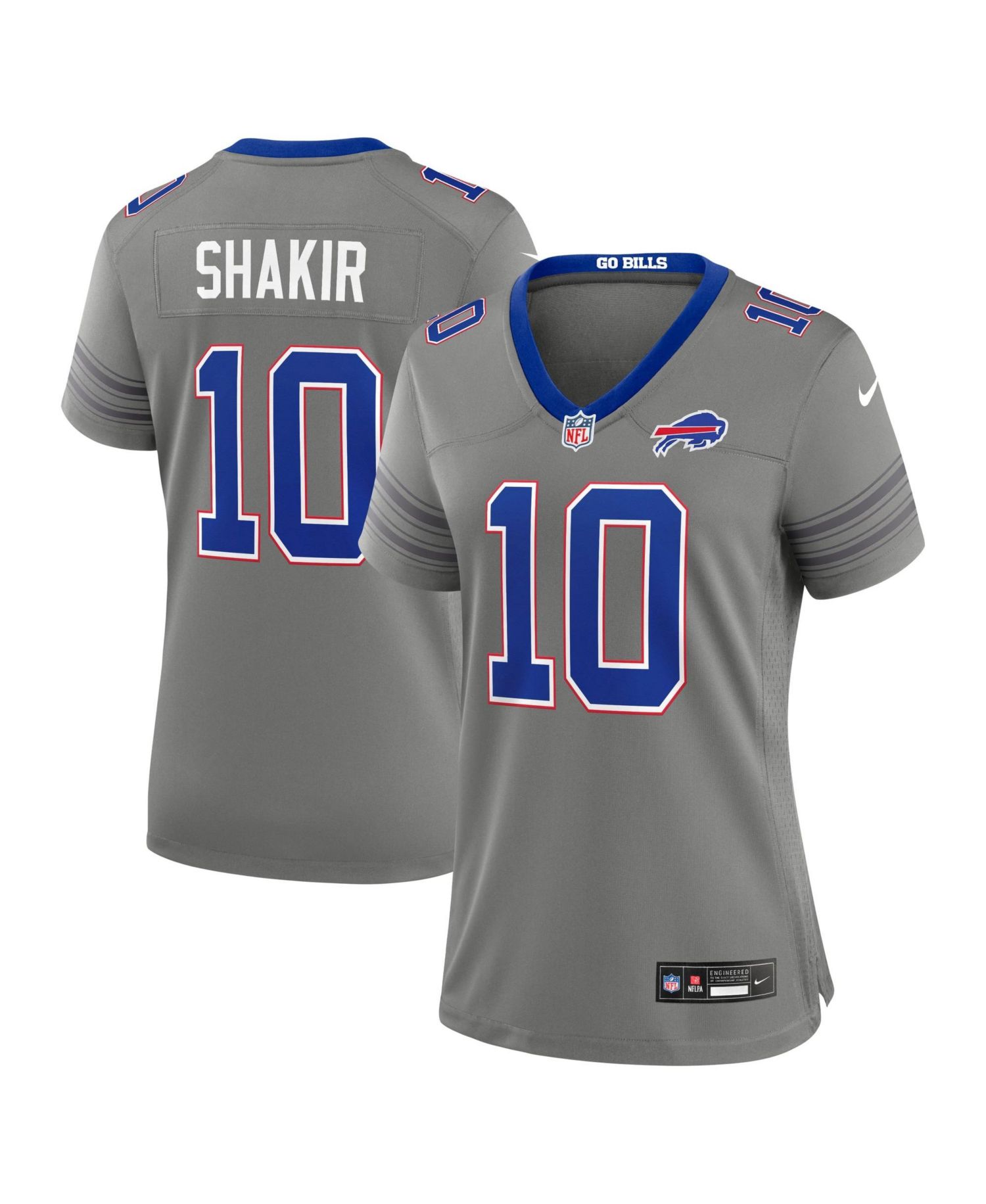 Women's Khalil Shakir Gray Buffalo Bills Nickel City Game Jersey