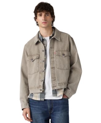 Men's Embarcadero Station Denim Cropped Trucker Jacket