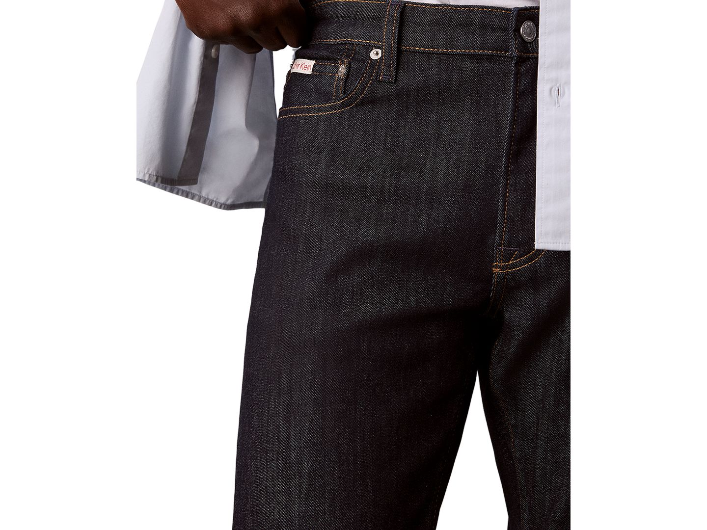 Мужские джинсы Calvin Klein Slim-Fit Stretch Denim Jeans, цвет: Индиго — фото 4