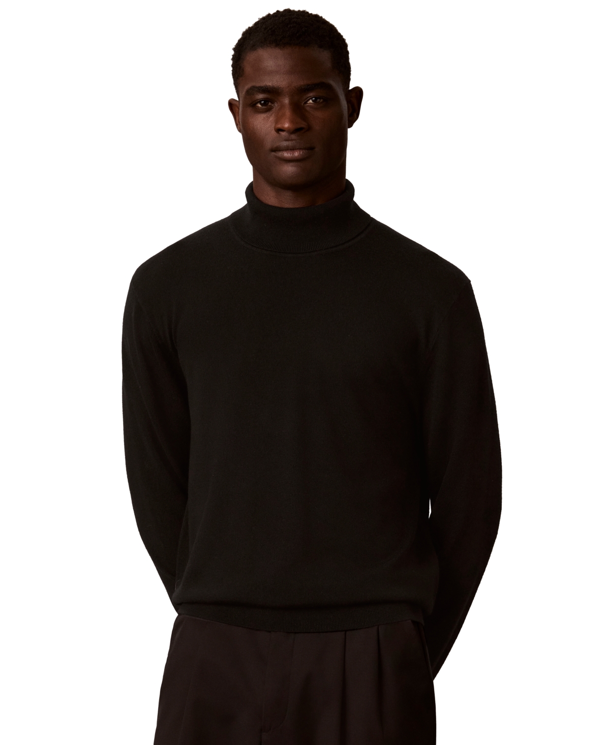 Calvin Klein Men's Lightweight Merino Turtleneck Sweater