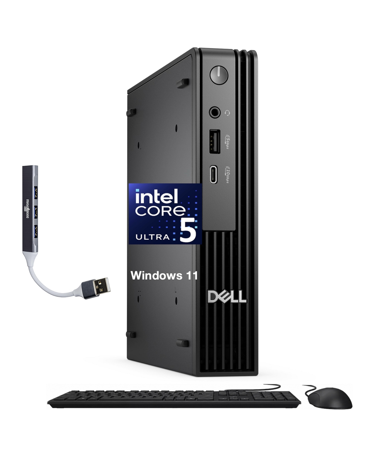 Dell Pro Micro QCM1250 15th Gen Ultra 5-235T 16GB 512GB Ssd Windows 11 Pro Desktop Computer
