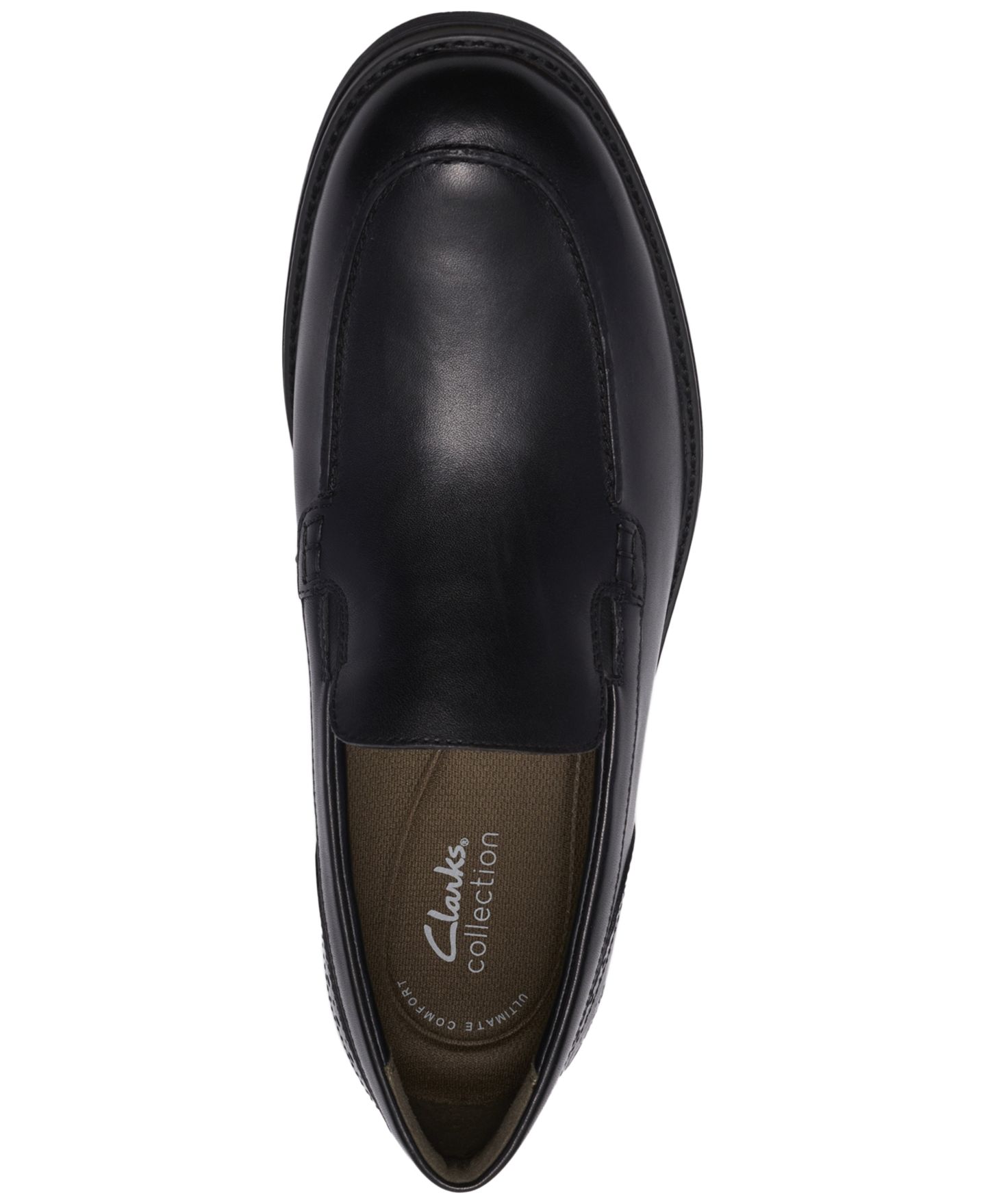 Мужские туфли Clarks Emmet Step Leather Round-Toe, цвет: Чёрный гладкий — фото 5