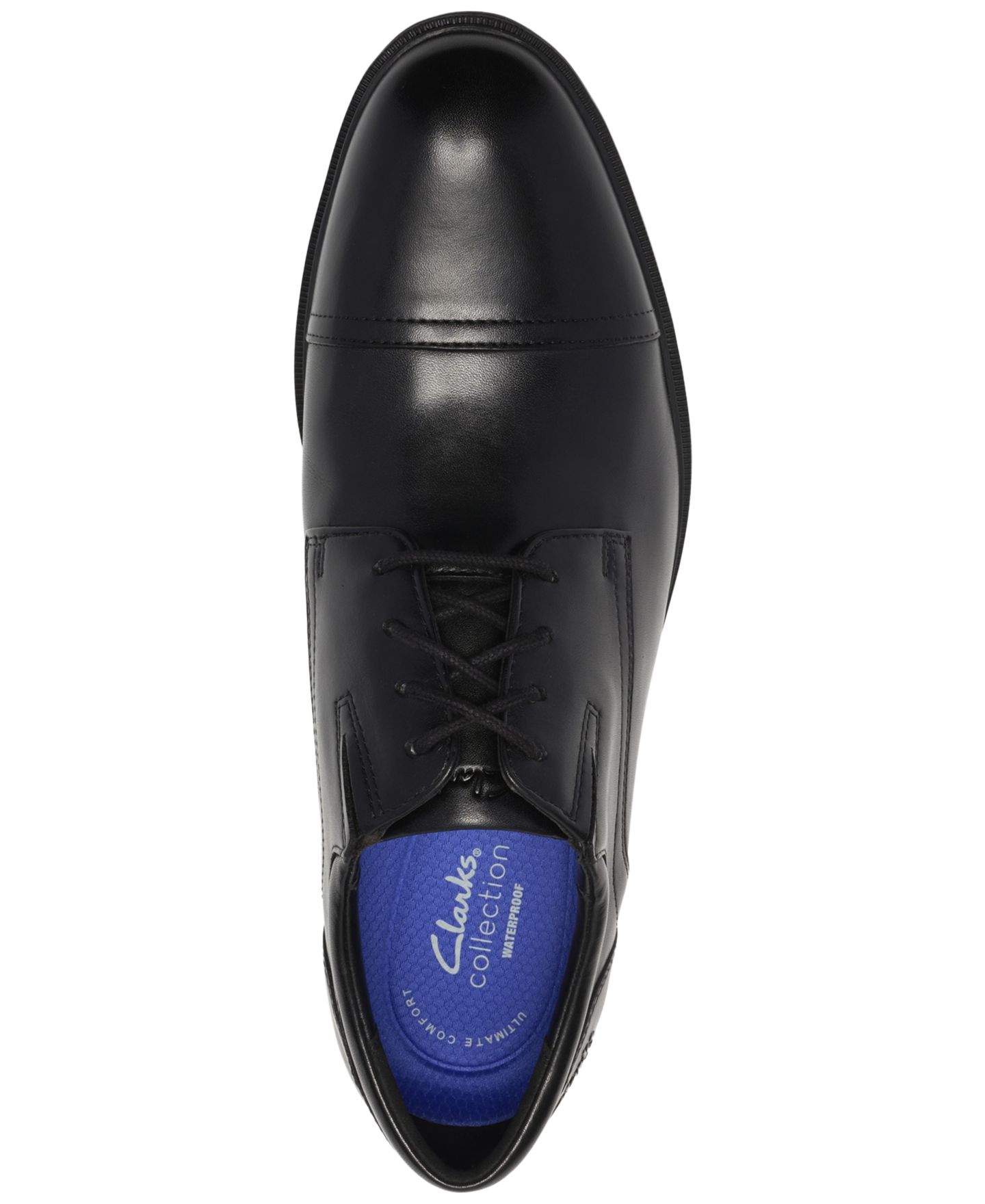 Мужская кепка Clarks Steadwell Waterproof Toe Oxfords, цвет: Чёрный кожаный — фото 5