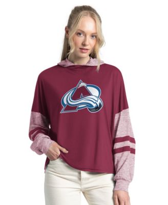 Women's Maroon Colorado Avalanche Fuel Up Long Sleeve Hooded T-Shirt