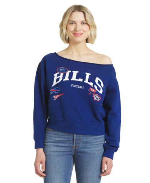 Женский свитшот Wear by Erin Andrews Buffalo Bills со спущенными плечами, Royal