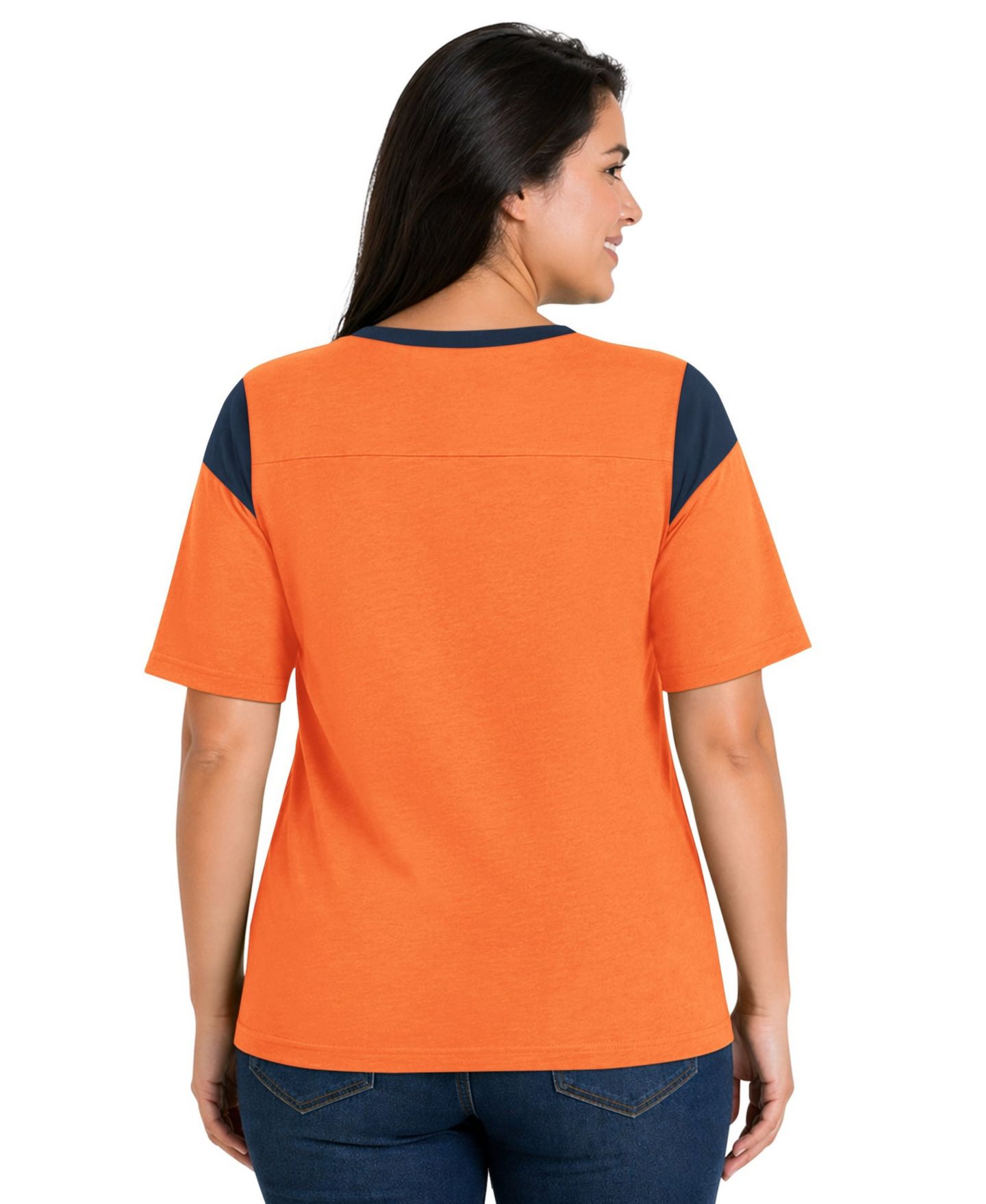 Женская футболка Starter Orange Denver Broncos Plus Size Linebacker Slub — фото 2