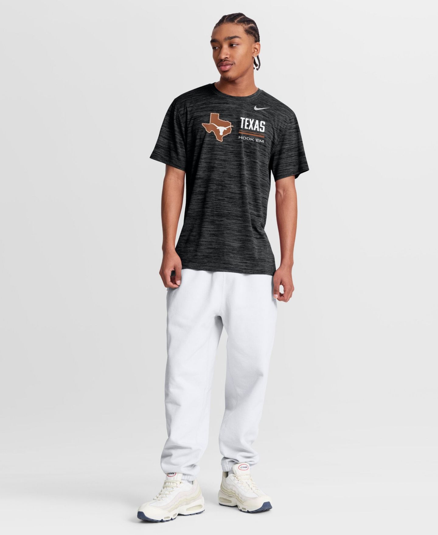 Мужская футболка Nike Black Texas Longhorns Sideline Velocity Dri-FIT — фото 3