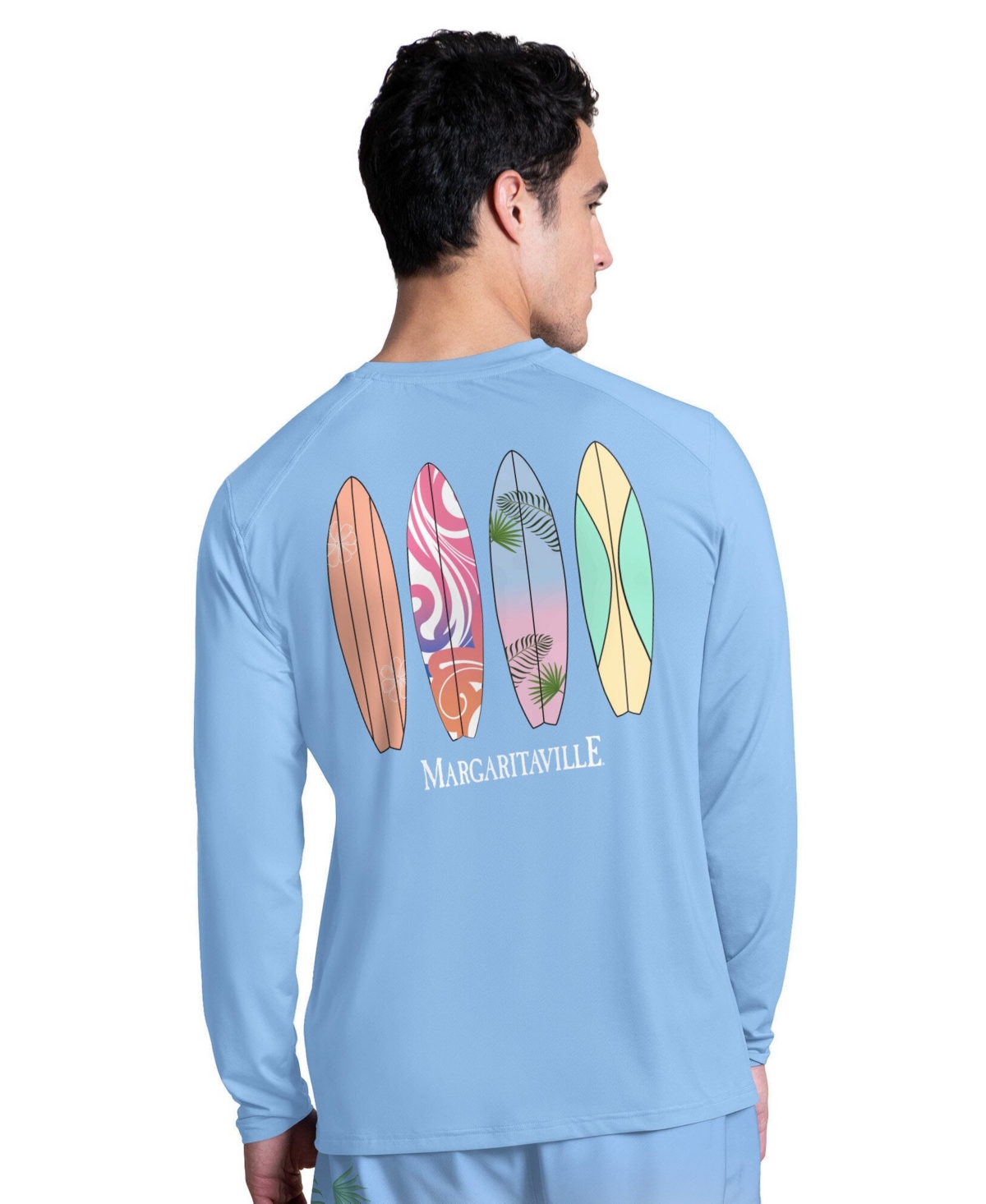 Margaritaville Men's Light Blue Buffalo Bills Life's A Beach Long Sleeve Rashguard