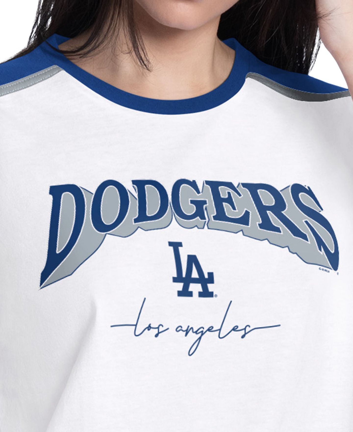 Женская футболка G-III 4Her by Carl Banks White Los Angeles Dodgers First Lane Fashion — фото 3
