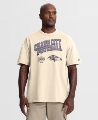 Men's Natural Baltimore Ravens Vintage Mod Blown Away Max90 T-Shirt