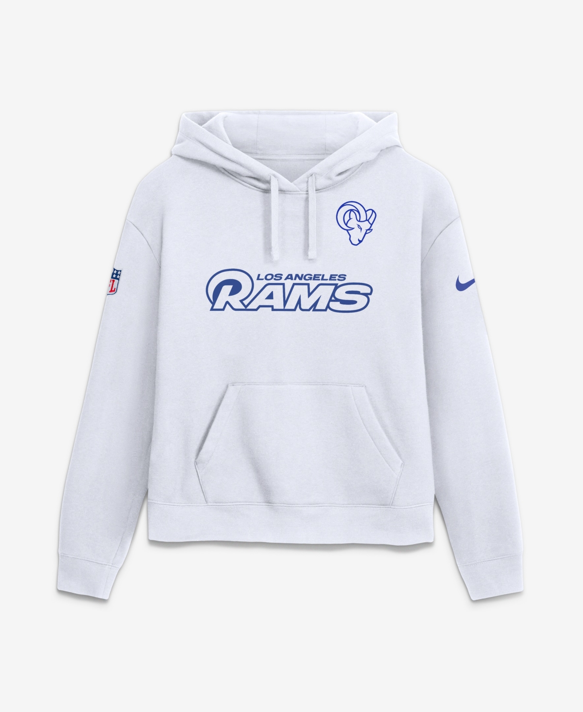 Nike Women's Los Angeles Rams Fearsome White Club Fleece Hoodie
