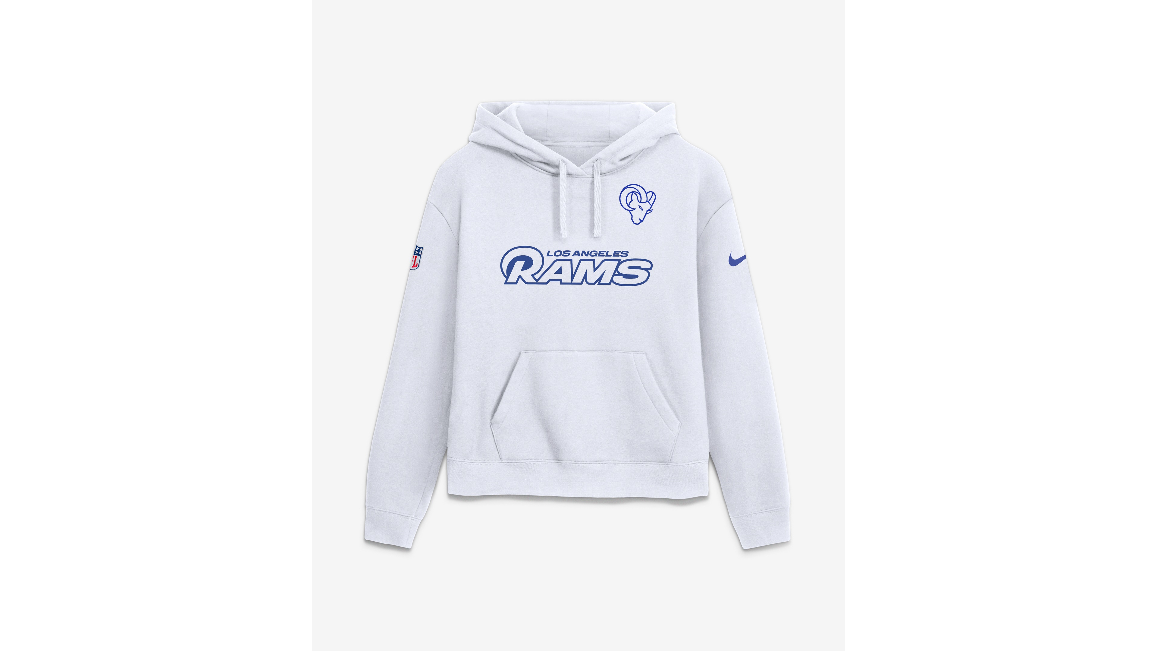 Nike Women's Los Angeles Rams Fearsome White Club Fleece Hoodie
