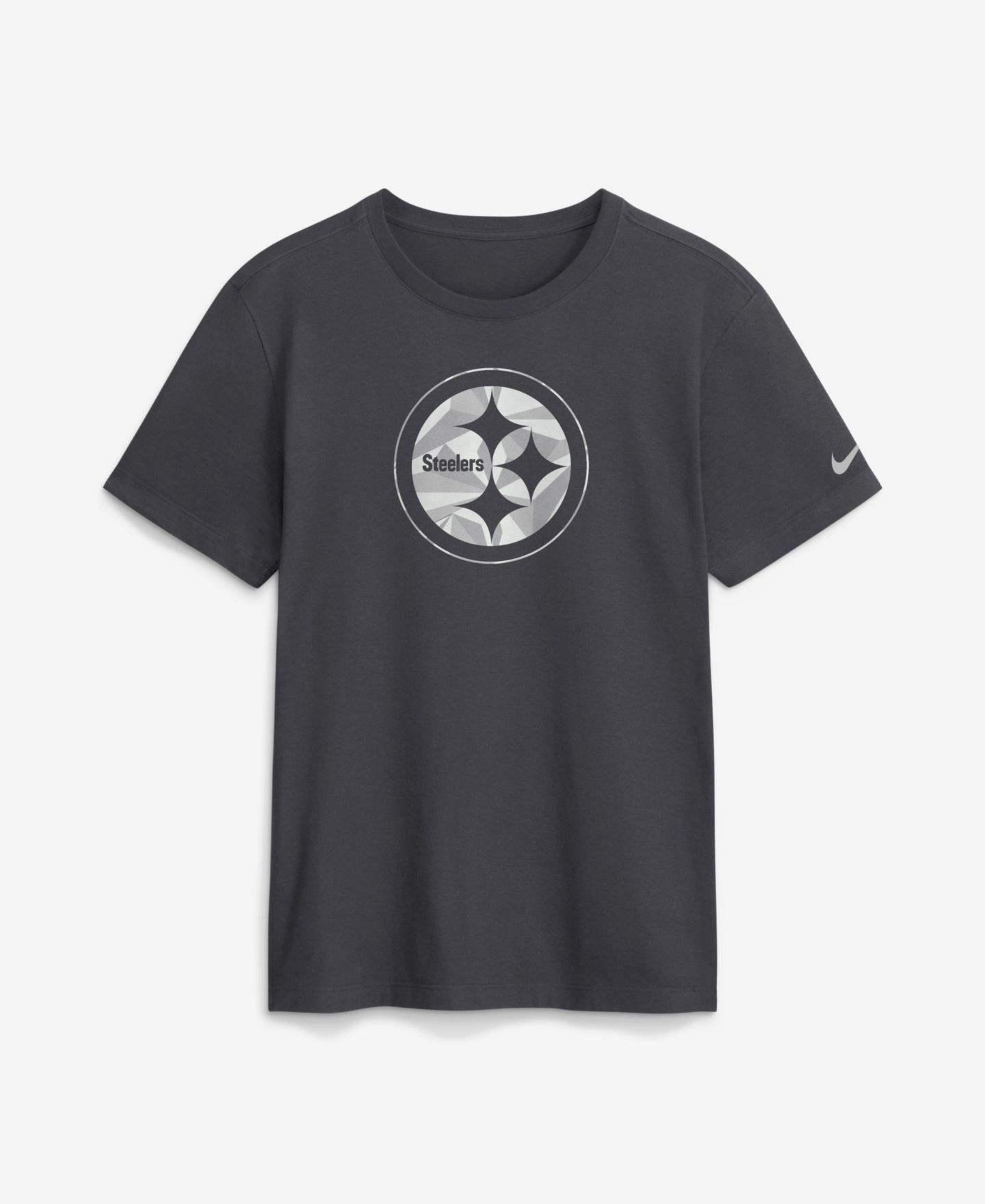 Мужская футболка Nike Anthracite Pittsburgh Steelers Fractal Logo — фото 1