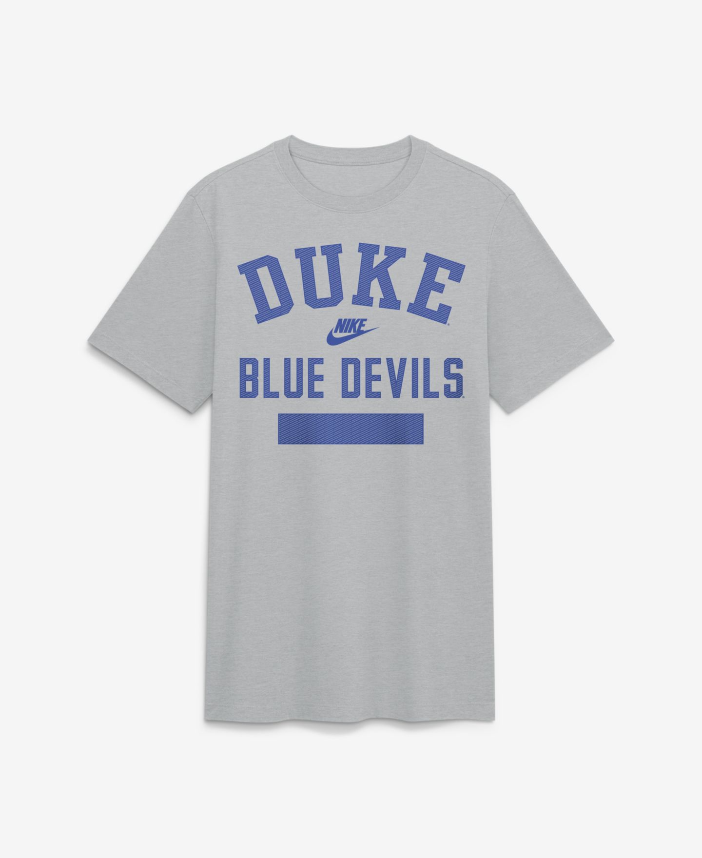 Мужская футболка Nike Heather Gray Duke Blue Devils Arch Wordmark Legacy Tri-Blend — фото 1