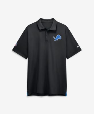 Men's Black Detroit Lions Sideline Powerful Blocking Dri-FIT Tour Polo