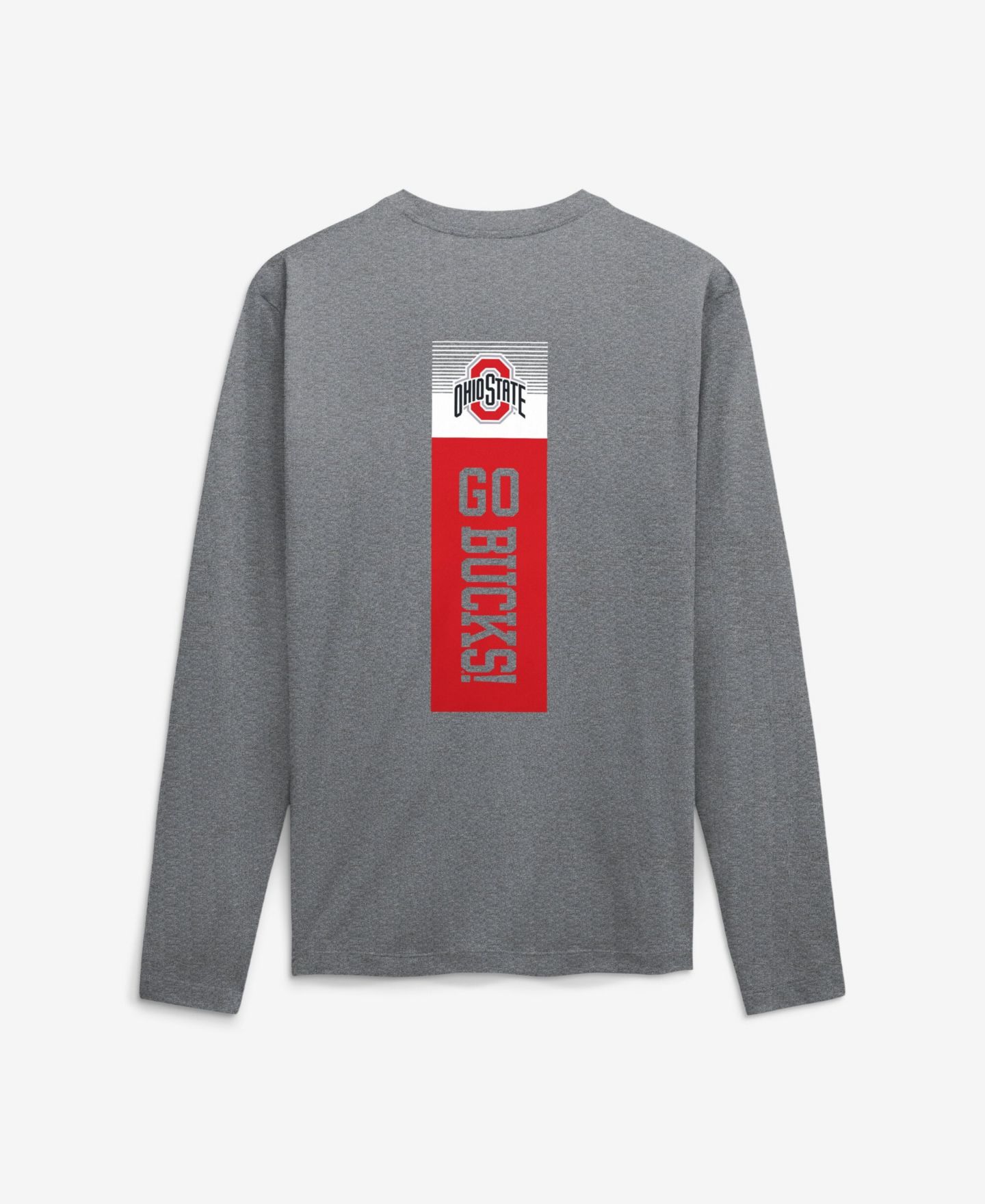 Мужская футболка Nike Heather Gray Ohio State Buckeyes Double Stack Legend Dri-FIT Long Sleeve — фото 3