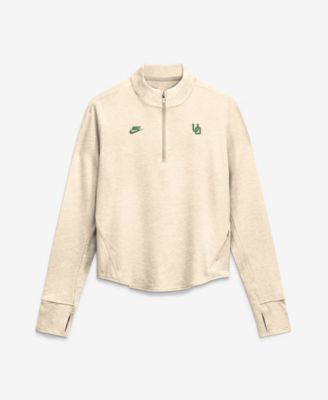 Women's Natural Oregon Ducks Legacy Swift Dri-FIT Half-Zip Pullover Sweatshirts