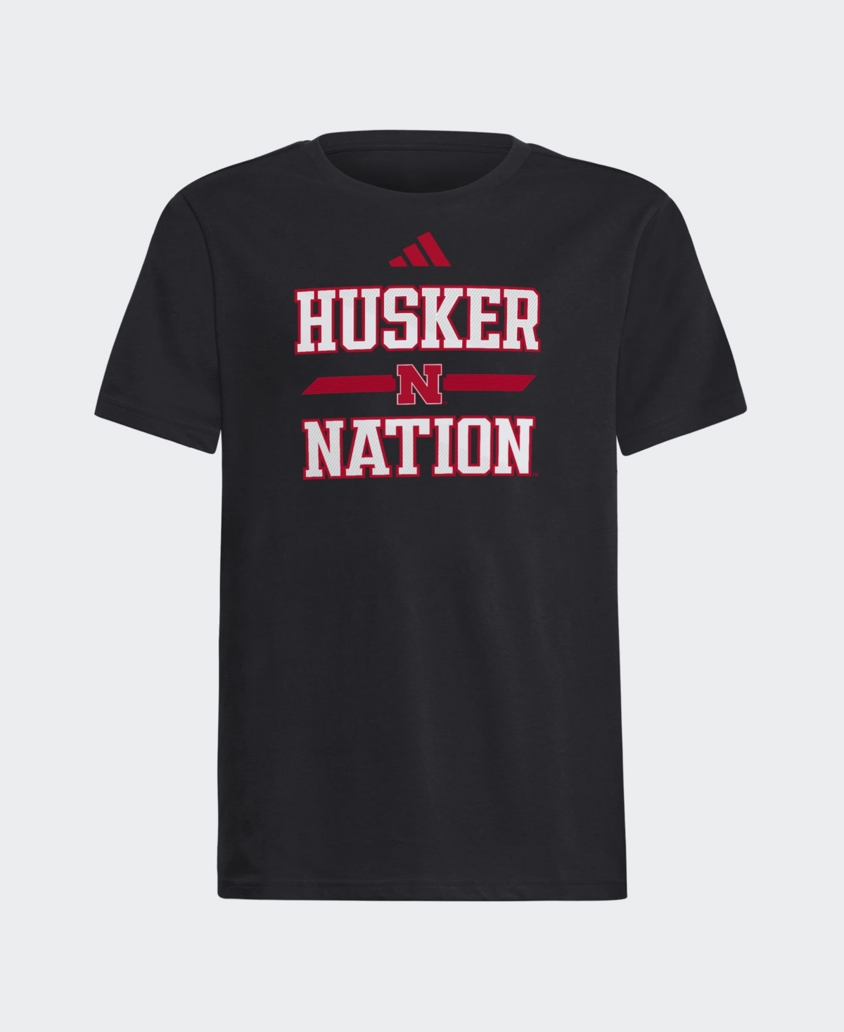 adidas Big Boys and Girls Black Nebraska Huskers Our Red Burns Brighter T-Shirt
