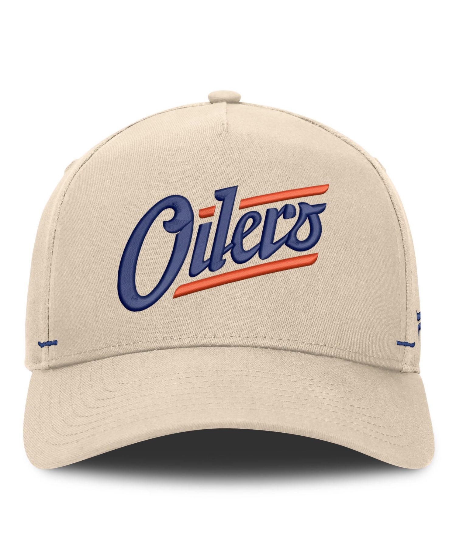 Men's Cream Edmonton Oilers Alternate Authentic Pro Rink A-Frame Adjustable Hat