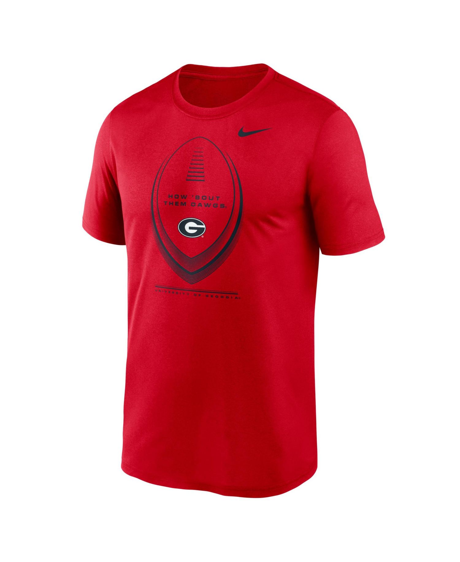 Men's Red Georgia Bulldogs Primetime Legend Football Icon Dri-FIT T-Shirt