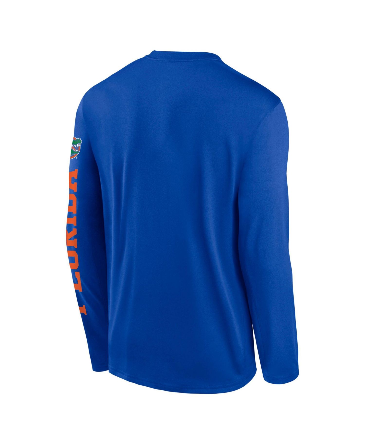 Men's Royal Florida Gators Primetime Logo Sleeve Legend Dri-FIT Long Sleeve T-Shirt