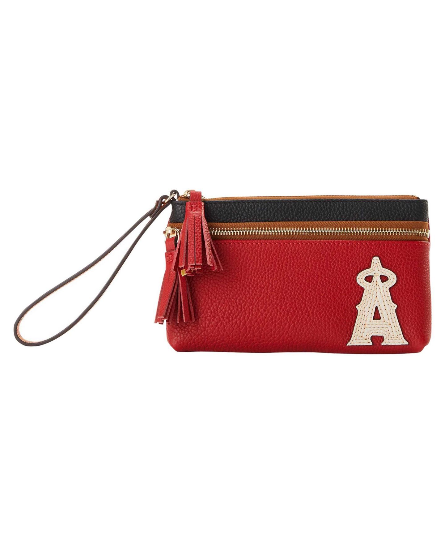 Женская сумка Dooney & Bourke Los Angeles Angels Infield Double-Zip Wristlet — фото 3