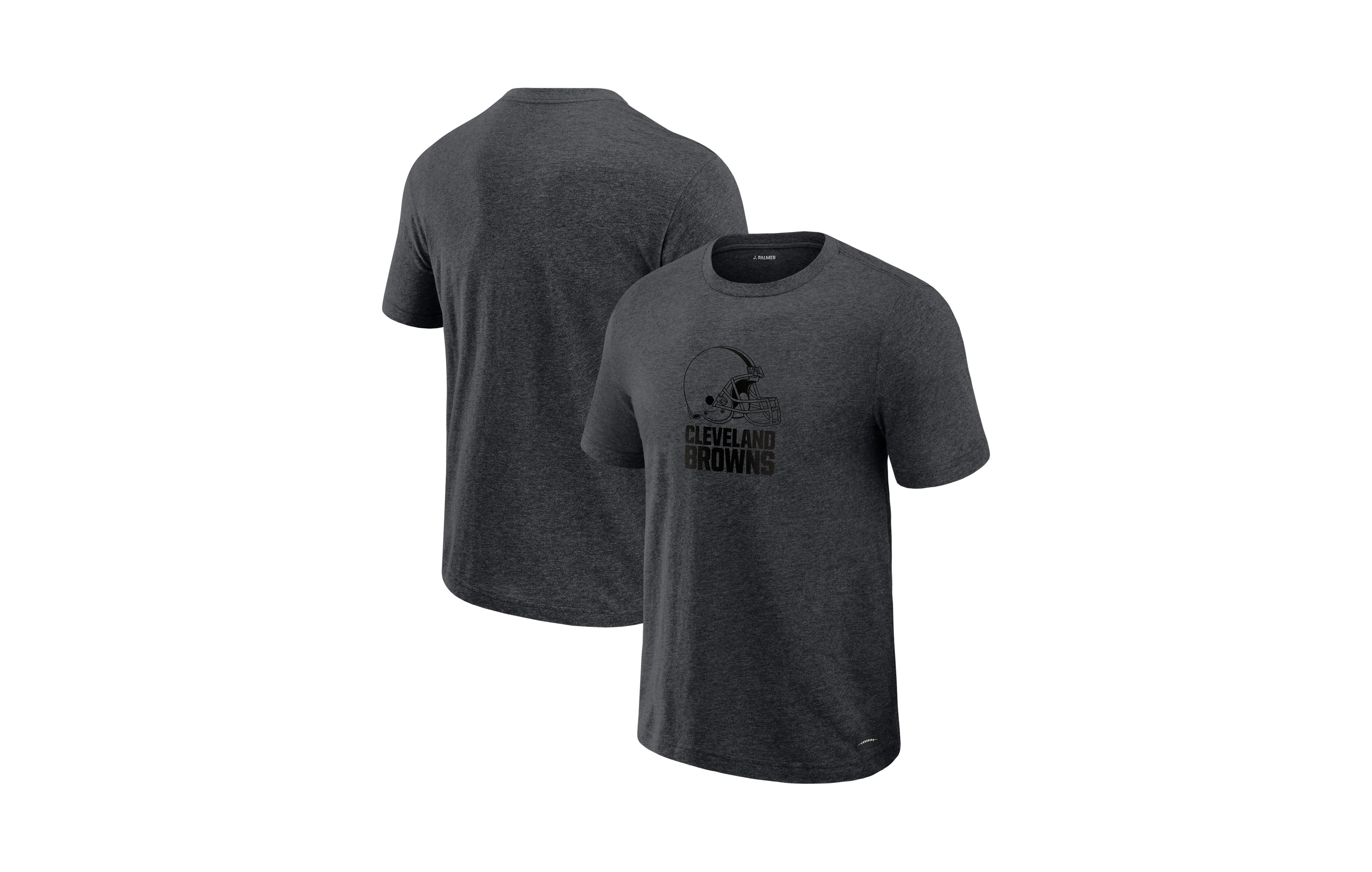 J. Palmer Men's Graphite Cleveland Browns Players Lounge Tri-Blend T-Shirt