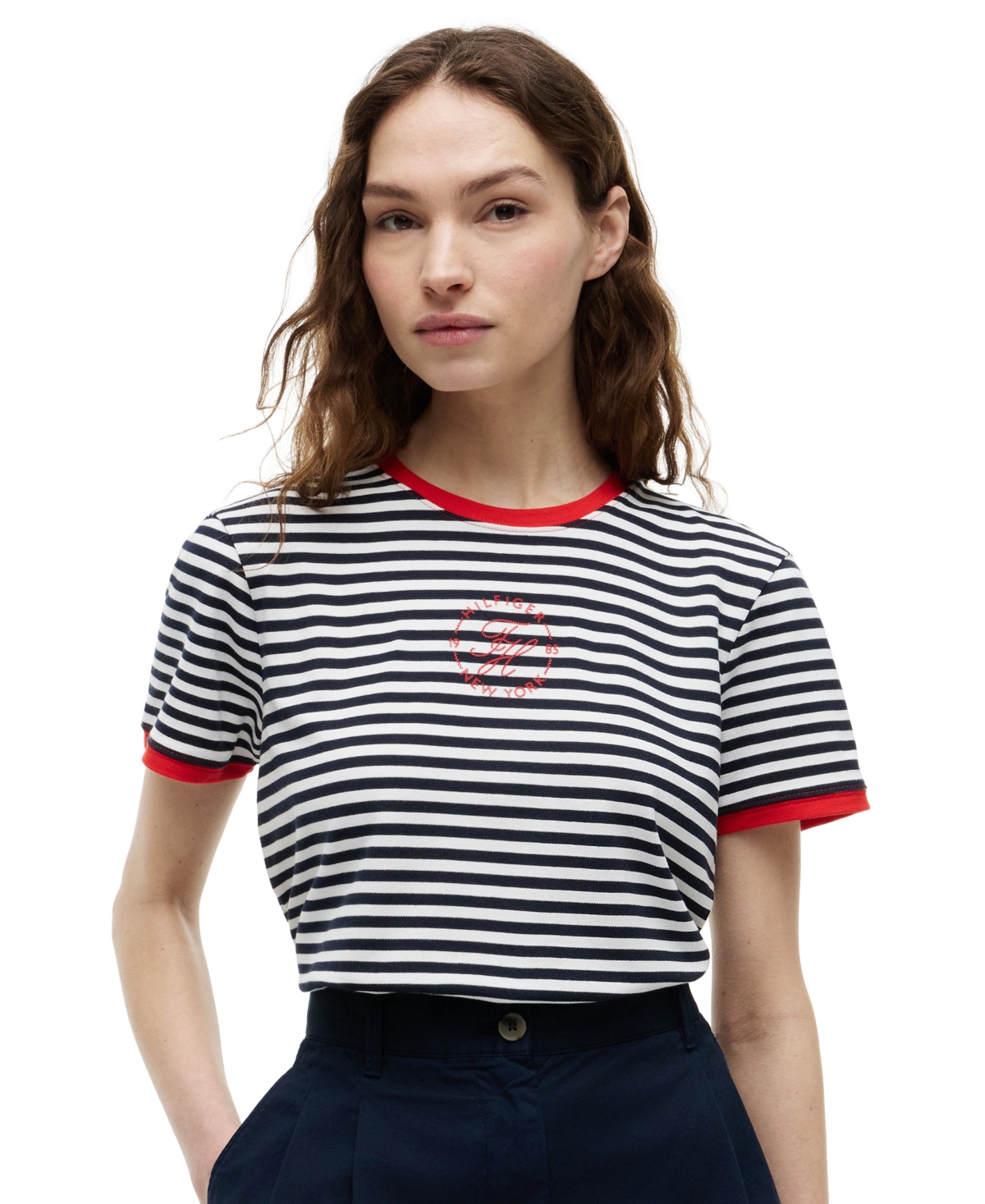 Tommy Hilfiger Women's Stripe Short-Sleeve T-Shirt