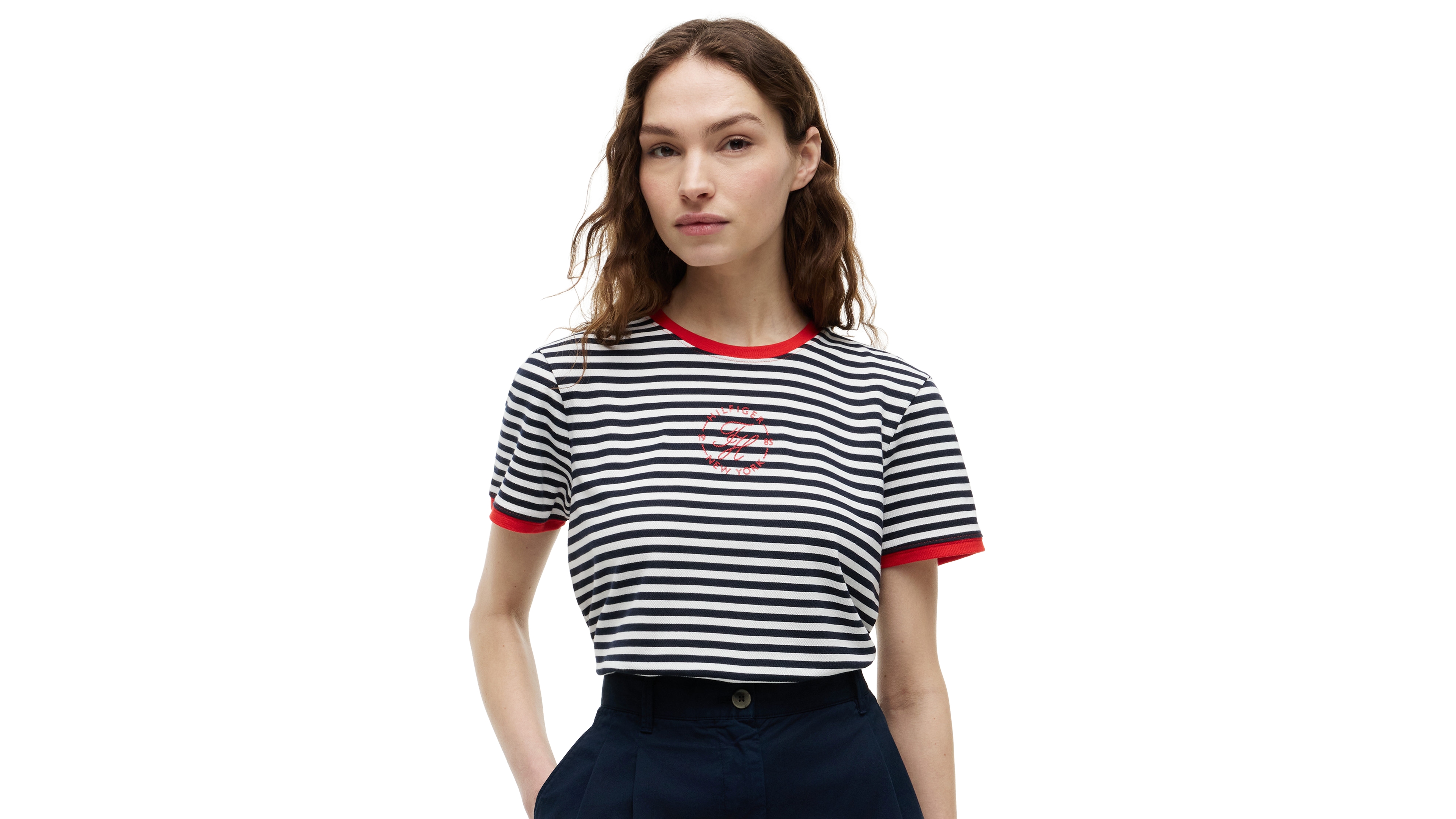 Tommy Hilfiger Women's Stripe Short-Sleeve T-Shirt