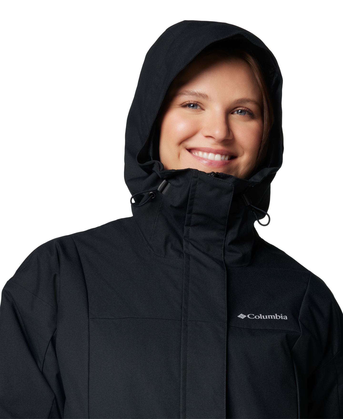 Женская куртка Columbia Hikebound™ II Long Waterproof Insulated Hooded, цвет: Чёрный — фото 4
