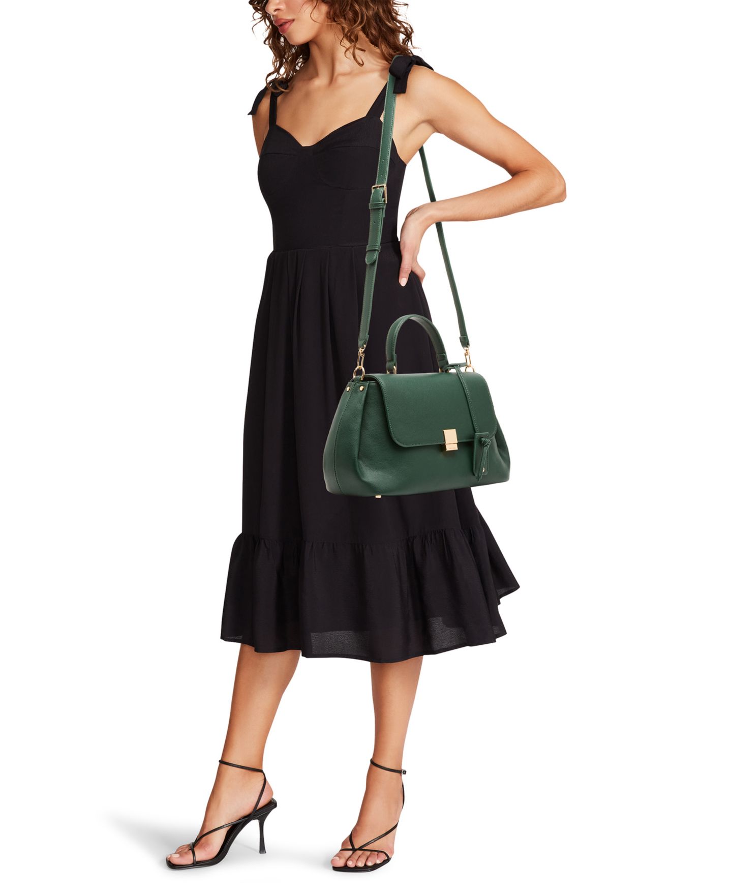 Женская сумка Anne Klein East West Medium Convertible Crossbody Satchel Handbag, цвет: Вечнозелёный — фото 6