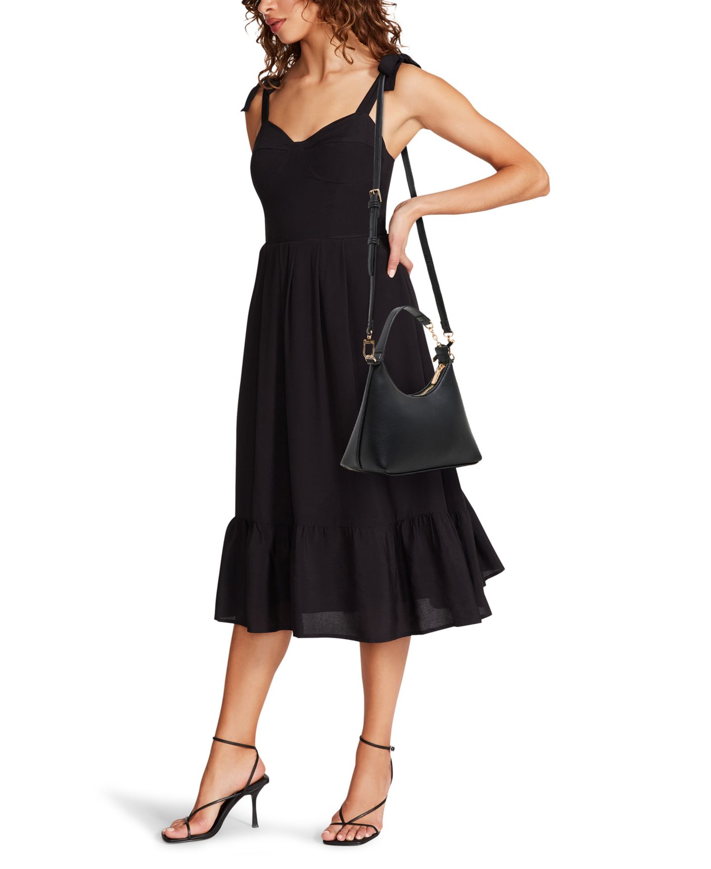 Женская сумка Anne Klein Small Toggle Convertible Strap Hobo, цвет: Чёрный — фото 6
