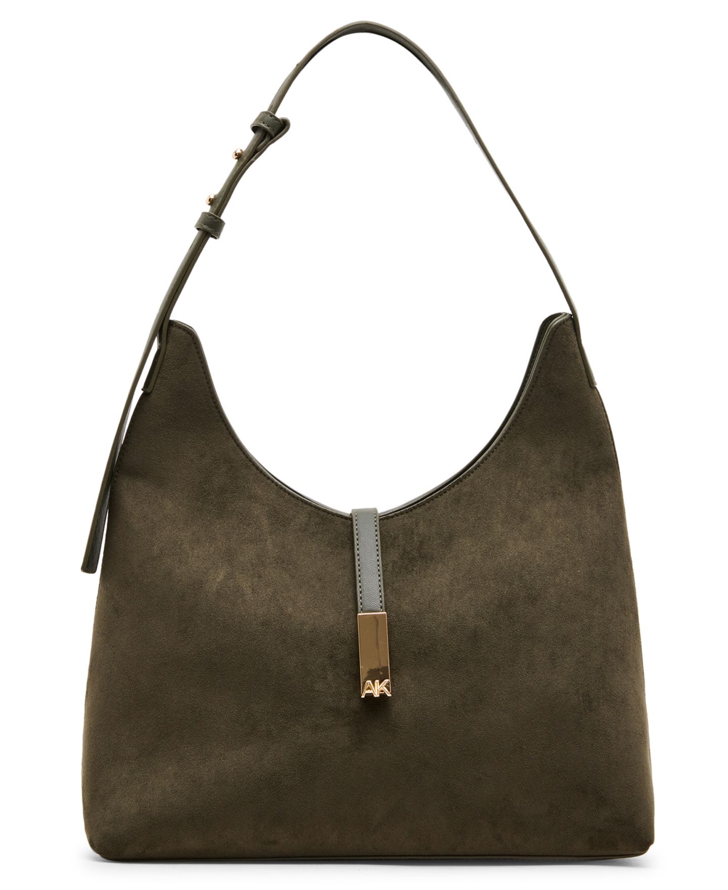 Средняя сумка-хобо Anne Klein Relaxed Crescent с регулируемым ремнём, цвет: Зелёный — фото 1
