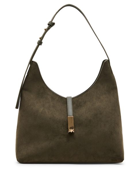 Средняя сумка-хобо Anne Klein Relaxed Crescent с регулируемым ремнём, цвет: Зелёный
