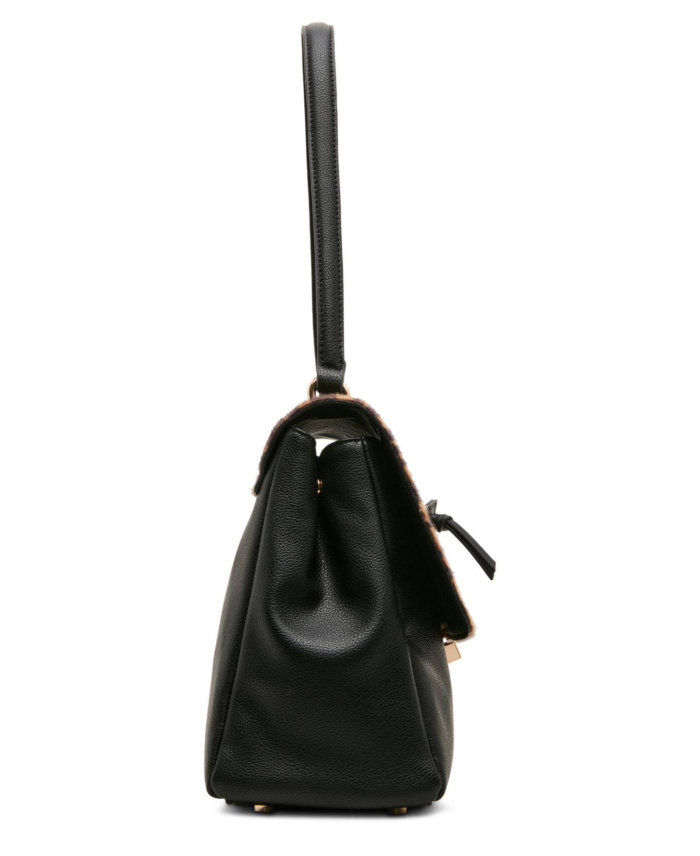 Женская сумка Anne Klein Faux Cheetah Medium Flap Shoulder Handbag, цвет: Чёрный — фото 5