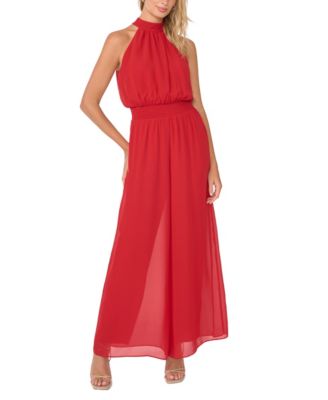 Women's Halter Tie-Back Wide-Leg Jumpsuit