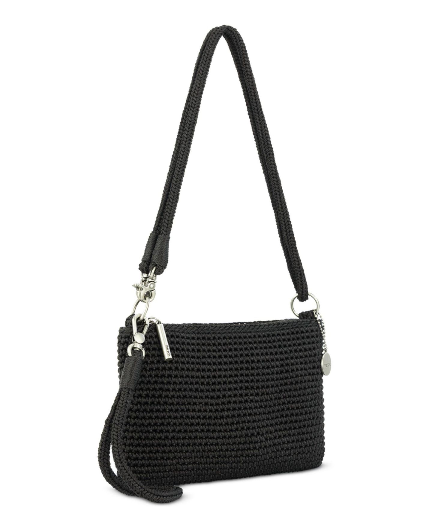 Женская сумка The Sak Convertible Crochet Vita Small Shoulder Handbag, цвет: Чёрный — фото 3