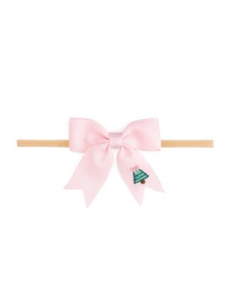 Baby Girls Embroidered Christmas Tree Bow Headband
